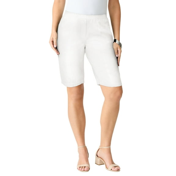 Roaman's Women's Plus Size Classic Stretch Cuffed Short