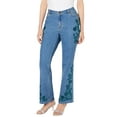 thumbnail image 1 of Roaman's Women's Plus Size Invisible Stretch Iconic Sequin-Embellished Bootcut Jean, 1 of 5