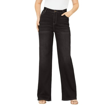 Roaman's Women's Plus Size Iconic Wide Leg Jean