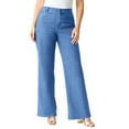 thumbnail image 1 of Roaman's Women's Plus Size 24/7 Stretch Wide Leg Jean, 1 of 5