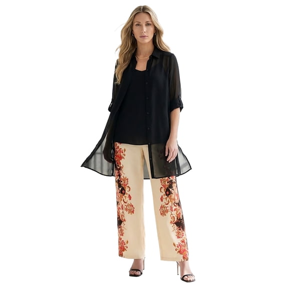 Roaman's Women's Plus Size Kate Georgette Tunic