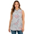 thumbnail image 1 of Roaman's Women's Plus Size Kate Sleeveless Shirt, 1 of 4