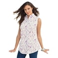 thumbnail image 1 of Roaman's Women's Plus Size Kate Sleeveless Shirt, 1 of 4