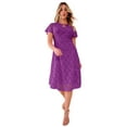 thumbnail image 1 of Roaman's Women's Plus Size Keyhole Lace Dress, 1 of 5