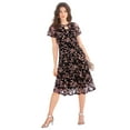 thumbnail image 1 of Roaman's Women's Plus Size Keyhole Lace Dress, 1 of 4