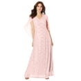 thumbnail image 1 of Roaman's Women's Plus Size Plus-Size Allover Lace Gown With Capelet, 1 of 4