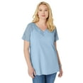 thumbnail image 1 of Roaman's Women's Plus Size Lace-Detailed Tee, 1 of 5
