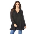 thumbnail image 1 of Roaman's Women's Plus Size Lace & Georgette Swing Tunic, 1 of 4