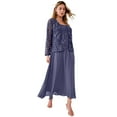 thumbnail image 1 of Roaman's Women's Plus Size Plus-Size 2 Piece Long Sleeve Embellished Lace Jacket And Full Gown, 1 of 6