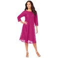 thumbnail image 1 of Roaman's Women's Plus Size Lace Swing Dress, 1 of 5