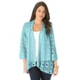 thumbnail image 1 of Roaman's Women's Plus Size Lace Swing Jacket, 1 of 3