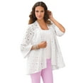 thumbnail image 1 of Roaman's Women's Plus Size Lace Swing Jacket, 1 of 3