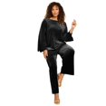thumbnail image 1 of Roaman's Women's Plus Size Lace-Trim Velour Tunic, 1 of 4