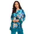 thumbnail image 1 of Roaman's Women's Plus Size Lace-Trim Velour Tunic, 1 of 6