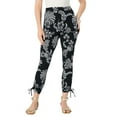 thumbnail image 1 of Roaman's Women's Plus Size Side Tie Ruched Capri, 1 of 3