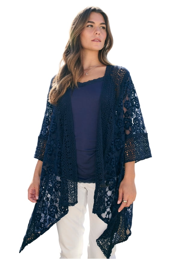 Women's Plus Size Lace wrap Jacket