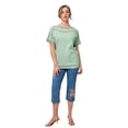 thumbnail image 1 of Roaman's Women's Plus Size Ladder Stitch Tee, 1 of 6
