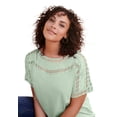 thumbnail image 1 of Roaman's Women's Plus Size Ladder Stitch Tee, 1 of 6