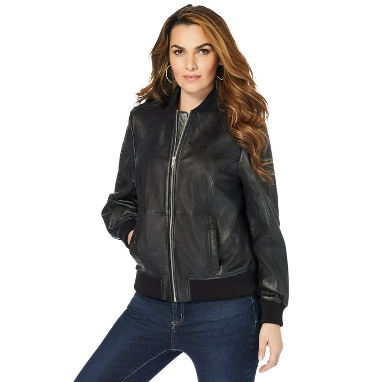 Ladies plus size shop bomber jacket