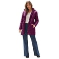 thumbnail image 1 of Roaman's Women's Plus Size Leather Trim Quilted Jacket, 1 of 4