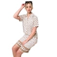 thumbnail image 1 of Roaman's Women's Plus Size Linen-Blend Short Sleeve Button-Front Shirt, 1 of 2