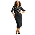 thumbnail image 1 of Roaman's Women's Plus Size Long Sleeve Bow Blouse, 1 of 5