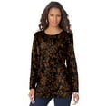 thumbnail image 1 of Roaman's Women's Plus Size Ultimate Cotton Crewneck Long Sleeve Tee, 1 of 6