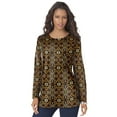 thumbnail image 1 of Roaman's Women's Plus Size Ultimate Long Sleeve Crewneck Tee, 1 of 5