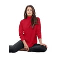 thumbnail image 1 of Roaman's Women's Plus Size Long Sleeve Mockneck Ultimate Tee, 1 of 6