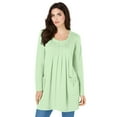 thumbnail image 1 of Roaman's Women's Plus Size Two Pocket Long Sleeve Soft Knit Swing Tunic, 1 of 4