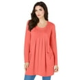 thumbnail image 1 of Roaman's Women's Plus Size Two Pocket Long Sleeve Soft Knit Swing Tunic, 1 of 4