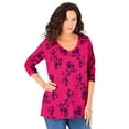 thumbnail image 1 of Roaman's Women's Plus Size Long-Sleeve V-Neck Ultimate Tee, 1 of 6