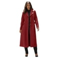 thumbnail image 1 of Roaman's Women's Plus Size Long Tailored Wool Blend Coat, 1 of 5