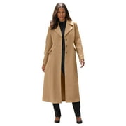 ROAMAN'S Women's Plus Size Long Tailored Wool Blend Coat