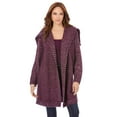 thumbnail image 1 of Roaman's Women's Plus Size Marled Open Cardigan, 1 of 4