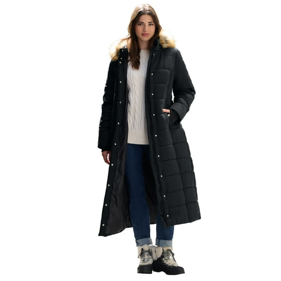 Roaman's Women's Plus Size Maxi Length Puffer Coat