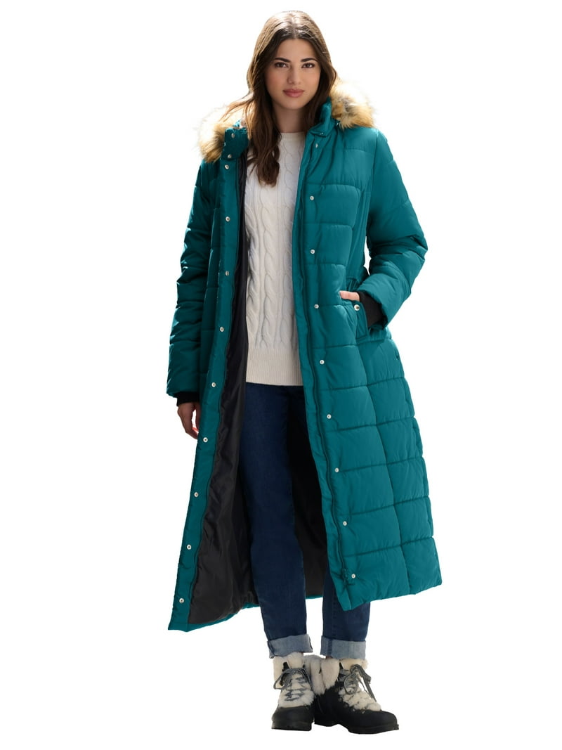 Roaman's Women's Plus Size Plus Size Maxi Length Puffer Coat