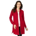 thumbnail image 1 of Roaman's Women's Plus Size Waffle Mega Length Zip Hoodie, 1 of 4