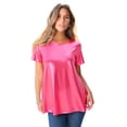 thumbnail image 1 of Roaman's Women's Plus Size Metallic Swing Tee, 1 of 5