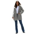 thumbnail image 1 of Roaman's Women's Plus Size Hooded Teddy Fleece Coat, 1 of 6