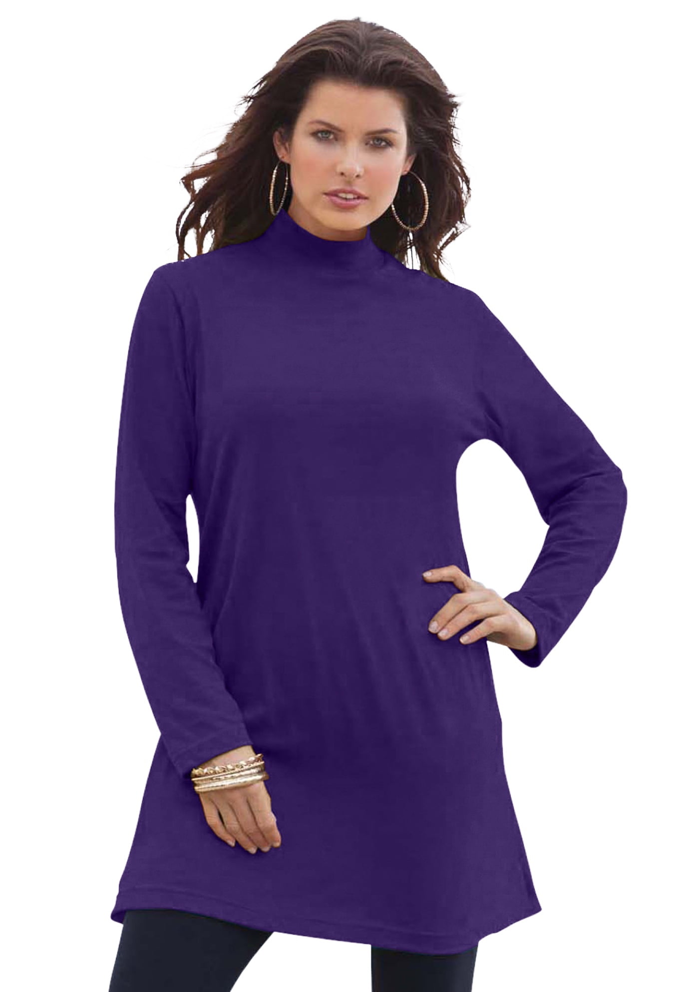 100 cotton mock turtleneck women's sale