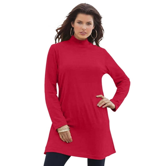 Roaman's Women's Plus Size Ultimate Mockneck Tunic