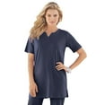 thumbnail image 1 of Roaman's Women's Plus Size Soft Knit Tunic With Notch Neckline, 1 of 6
