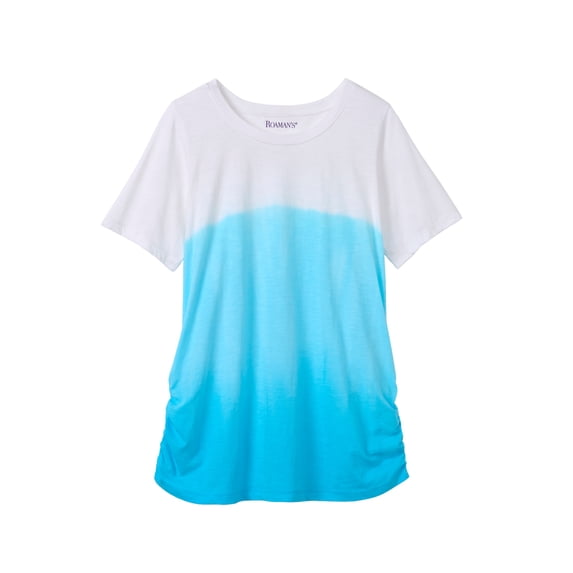 Roaman's Women's Plus Size Ombre Scoop Neck Tee