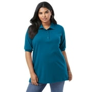 Roaman's Women's Plus Size Oversized Polo Tunic