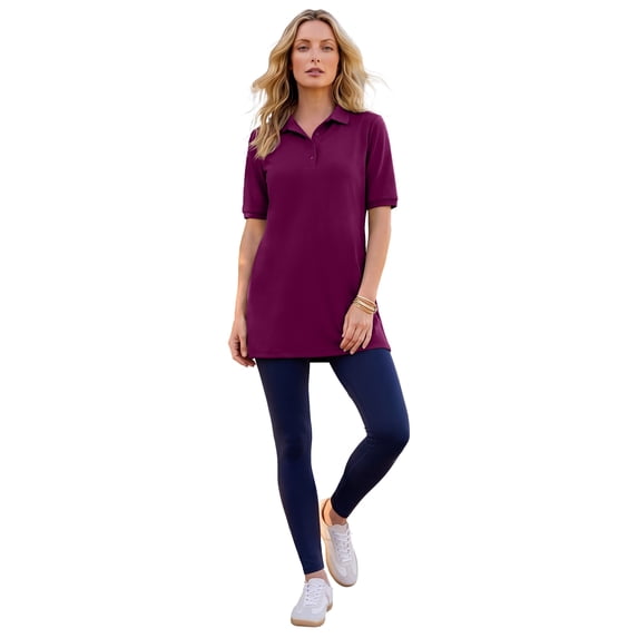 Roaman's Women's Plus Size Oversized Polo Tunic