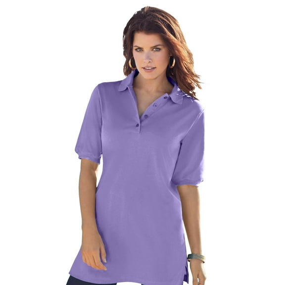 Roaman's Women's Plus Size Oversized Polo Tunic