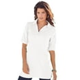 thumbnail image 1 of Roaman's Women's Plus Size Oversized Polo Tunic, 1 of 5
