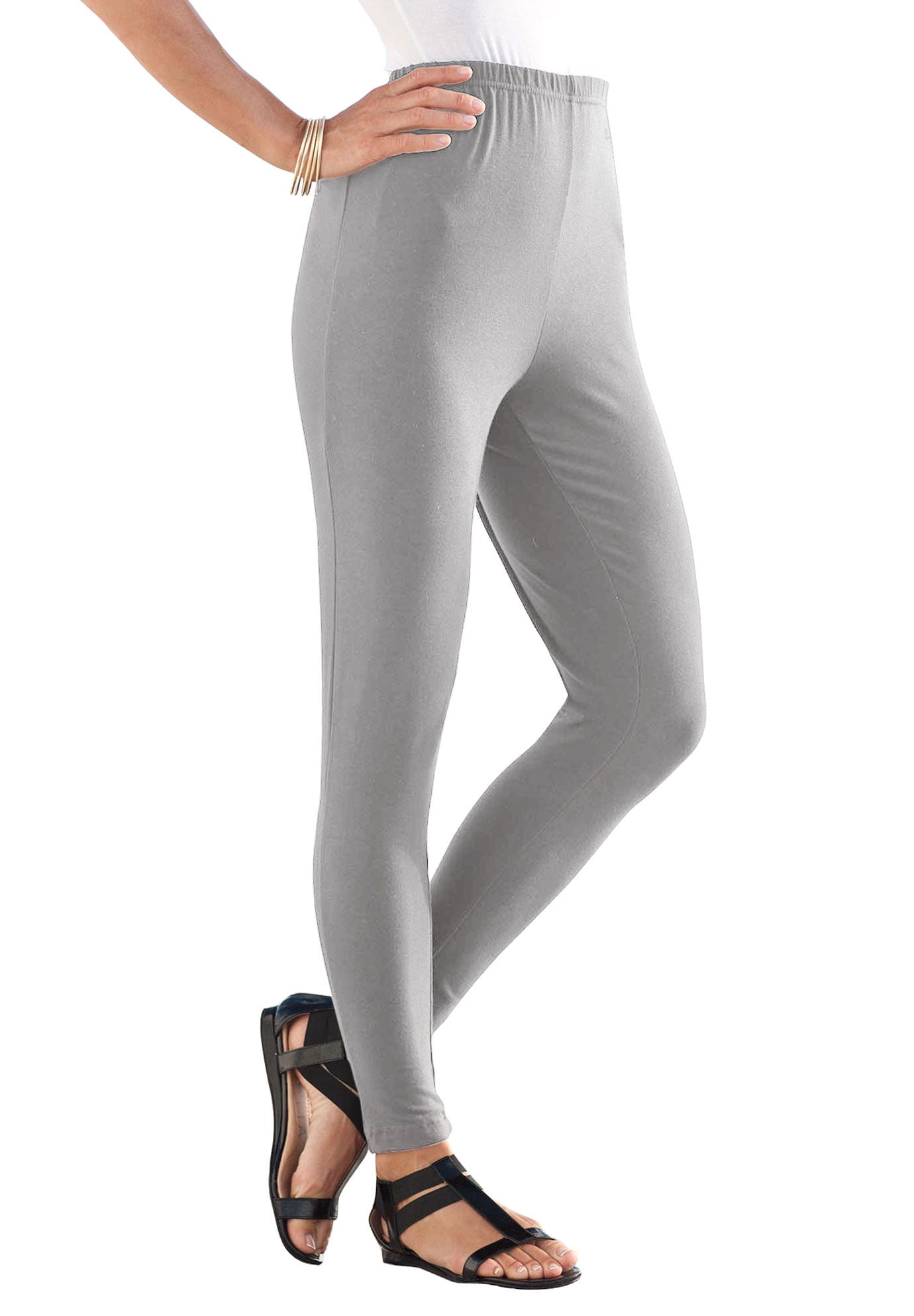 Roaman s Women s Plus Size Petite Ankle Length Essential Stretch Legging