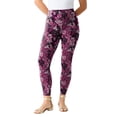 thumbnail image 1 of Roaman's Women's Plus Size Petite Plus Size Essential Stretch Ankle Length Pull-On Legging, 1 of 6